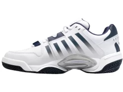 K-Swiss Chaussures De Tennis K Swiss Men Accomplish IV White Peacoat Silver -Tennis Gear Soldes 07387 177.04