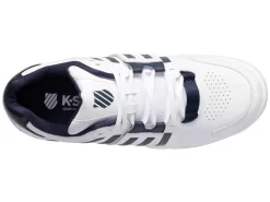 K-Swiss Chaussures De Tennis K Swiss Men Accomplish IV White Peacoat Silver -Tennis Gear Soldes 07387 177.06