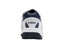 K-Swiss Chaussures De Tennis K Swiss Men Accomplish IV Omni White Peacoat Silver -Tennis Gear Soldes 07388 177.03