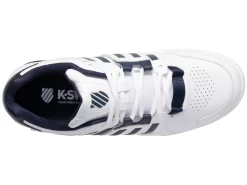 K-Swiss Chaussures De Tennis K Swiss Men Accomplish IV Omni White Peacoat Silver -Tennis Gear Soldes 07388 177.06