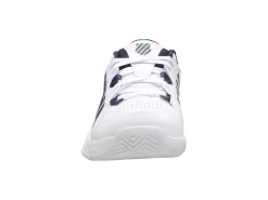 K-Swiss Chaussures De Tennis K Swiss Men Receiver V White Peacoat Silver -Tennis Gear Soldes 07393 177.02