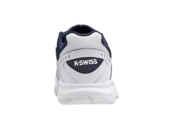 K-Swiss Chaussures De Tennis K Swiss Men Receiver V White Peacoat Silver -Tennis Gear Soldes 07393 177.03