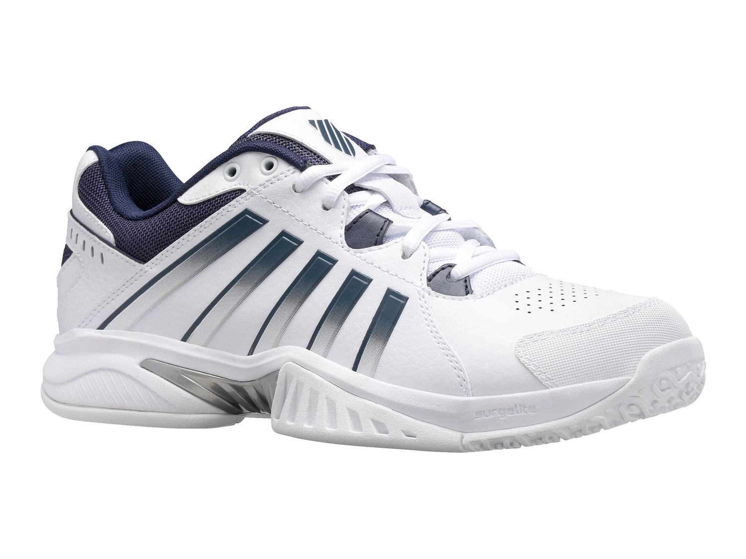K-Swiss Chaussures De Tennis K Swiss Men Receiver V Omni White Peacoat Silver 2 K-Swiss Chaussures De Tennis K Swiss Men Receiver V Omni White Peacoat Silver – Image 2
