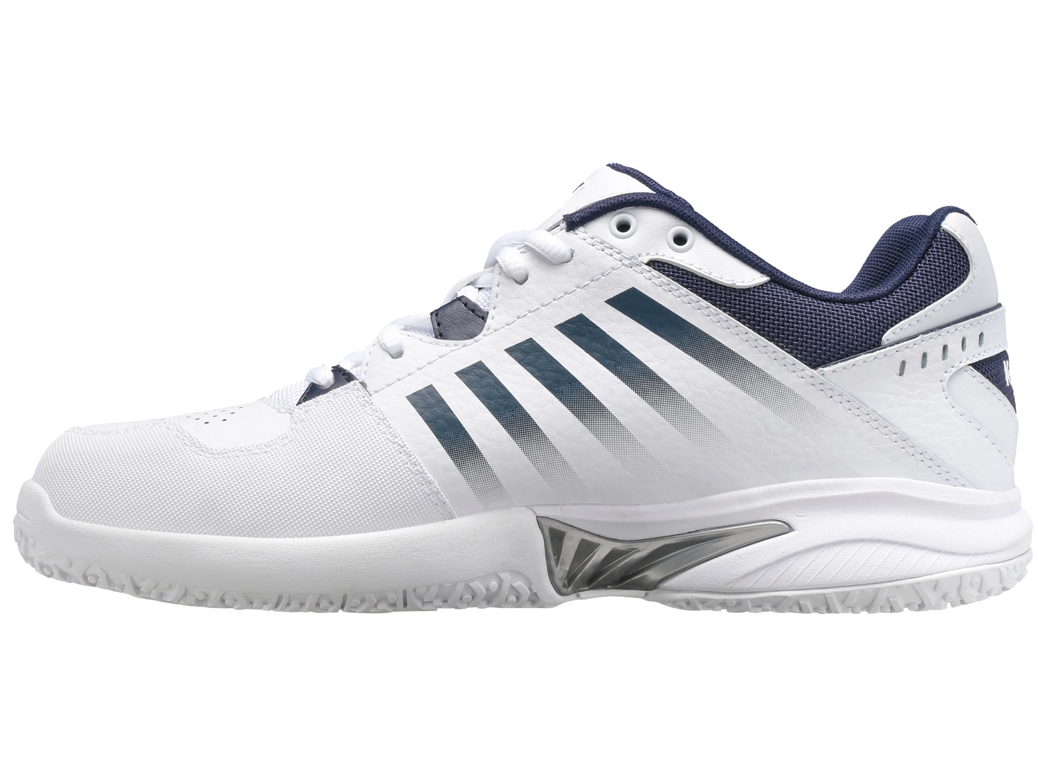 K-Swiss Chaussures De Tennis K Swiss Men Receiver V Omni White Peacoat Silver 5 K-Swiss Chaussures De Tennis K Swiss Men Receiver V Omni White Peacoat Silver – Image 5