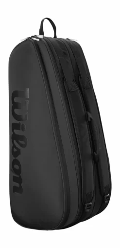 Sac De Tennis Wilson Black Tour 6Pk Racket Bag Black Black -Tennis Gear Soldes 0975127968353 wr80329012noirtour6pkracketbagblpnghigh res no bg