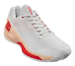 Chaussures De Tennis Wilson Women Rush Pro 4.0 Clay White Peach Parfait Infrared -Tennis Gear Soldes 17926041782453600x600