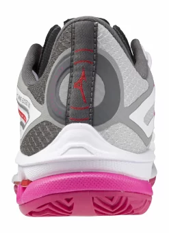 Chaussures De Tennis Mizuno Femme Wave Exceed Tour 6 CC Blanc Rouge Radiant Ombre Silencieuse -Tennis Gear Soldes 1843406sh61gc24755805 no bg