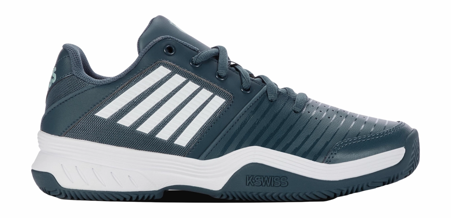 Chaussures De Tennis K-Swiss Men Court Express HB Indian Teal White Aqua Splash 1 Chaussures De Tennis K-Swiss Men Court Express HB Indian Teal White Aqua Splash