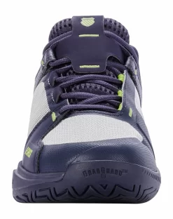Chaussures De Tennis K-Swiss Men Ultrashot Team Peacoat Gray Violet Lime Green -Tennis Gear Soldes 184722807395 49002 no bg