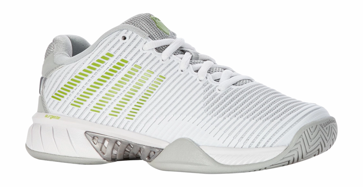 Chaussures De Tennis K-Swiss Women Hypercourt Express 2 White Gray Violet Lime Green 2 Chaussures De Tennis K-Swiss Women Hypercourt Express 2 White Gray Violet Lime Green – Image 2