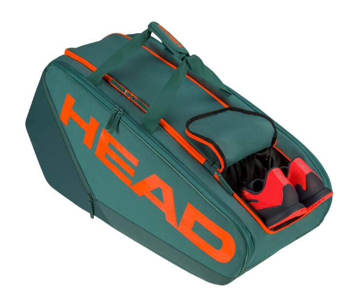 Sac De Tennis HEAD Pro Racquet Bag 12R Dark Cyan Fluo Orange 2 Sac De Tennis HEAD Pro Racquet Bag 12R Dark Cyan Fluo Orange – Image 2