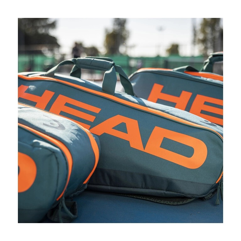 Sac De Tennis HEAD Pro Racquet Bag 6R Dark Cyan Fluo Orange 5 Sac De Tennis HEAD Pro Racquet Bag 6R Dark Cyan Fluo Orange – Image 5