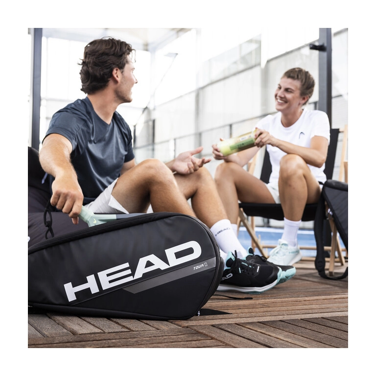 Sac De Padel HEAD Tour Padel Bag L Black White 4 Sac De Padel HEAD Tour Padel Bag L Black White – Image 4