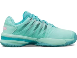 Chaussure De Tennis K-Swiss Women Ultrashot 2 White Aruba Blue Soft Neon Pink