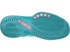 Chaussure De Tennis K-Swiss Women Ultrashot 2 White Aruba Blue Soft Neon Pink -Tennis Gear Soldes 96168 435.05