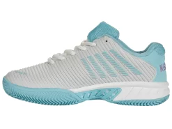 K-Swiss Chaussures De Tennis K Swiss Women Hypercourt Express 2 HB Brilliant White Angel Blue Sheer Lilac -Tennis Gear Soldes 96614 190.04