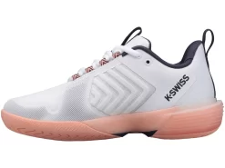 K-Swiss Chaussure De Tennis K Swiss Ultrashot 3 White Peach Nectar Graystone -Tennis Gear Soldes 96988 172.04