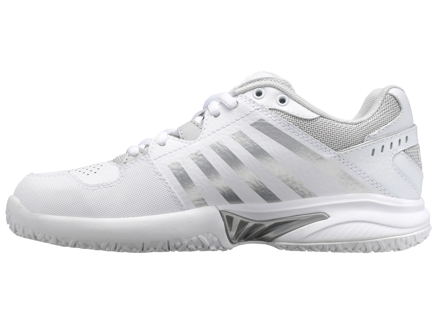 K-Swiss Chaussures De Tennis K Swiss Women Receiver V Omni White Vapor Blue Silver 5 K-Swiss Chaussures De Tennis K Swiss Women Receiver V Omni White Vapor Blue Silver – Image 5