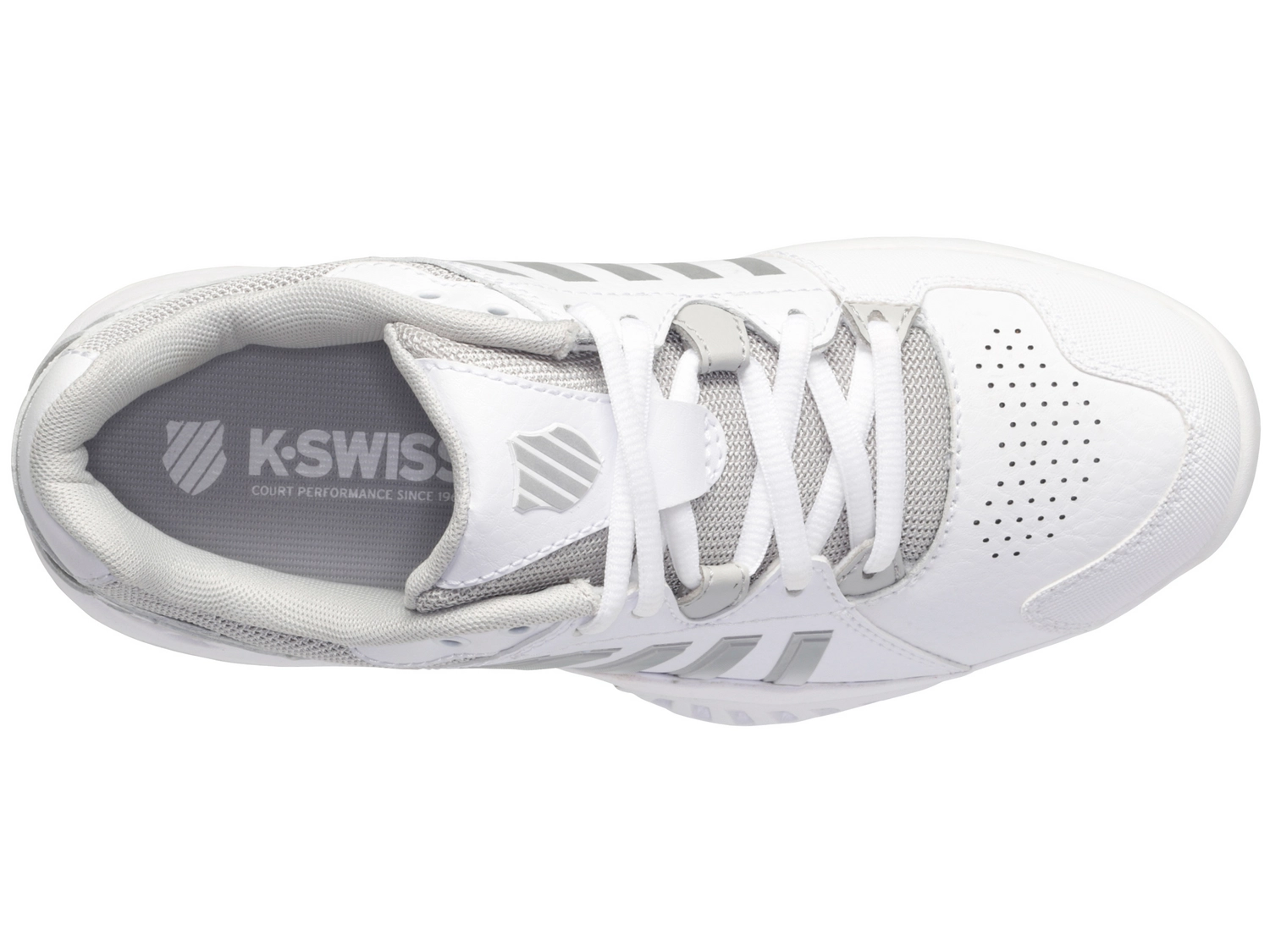 K-Swiss Chaussures De Tennis K Swiss Women Receiver V Omni White Vapor Blue Silver 7 K-Swiss Chaussures De Tennis K Swiss Women Receiver V Omni White Vapor Blue Silver – Image 7
