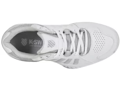K-Swiss Chaussures De Tennis K Swiss Women Receiver V Carpet White Vapor Blue Silver -Tennis Gear Soldes 97917 974.06