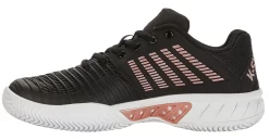 K-Swiss Chaussures De Tennis K Swiss Women Express Light 3 HB Black Steel Grey Rose Gold -Tennis Gear Soldes 98563 049.04