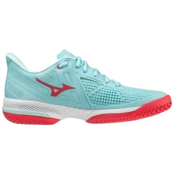 Chaussures De Tennis Mizuno Femme Wave Exceed Tour 5AC Tanager Turquoise Fiery Coral 2 Blanc -Tennis Gear Soldes sh 61ga227120 03 2000